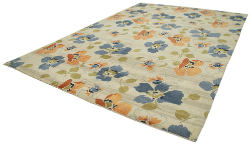 Tebriz Bej Klasik Pamuk Yün El Dokuma Halısı 305x437 Agacan