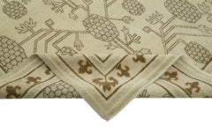 Tebriz Bej Klasik Pamuk Yün El Dokuma Halısı 282x363 Agacan