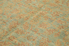 Tebriz Yeşil Klasik Pamuk Yün El Dokuma Halısı 187x270 Agacan