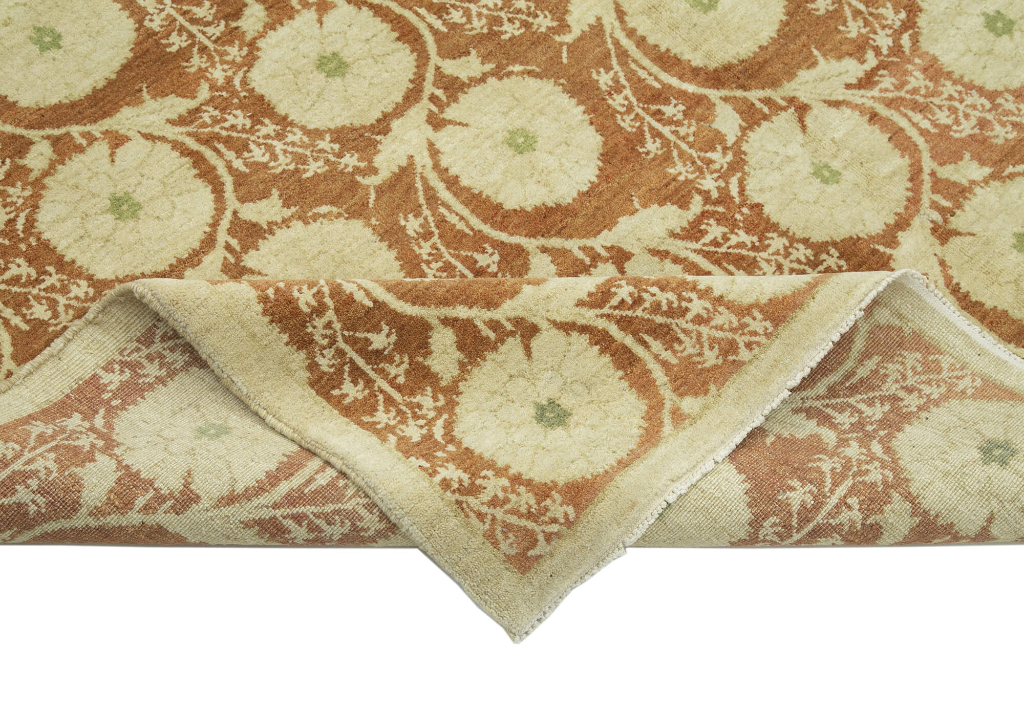 Tebriz Bej Klasik Pamuk Yün El Dokuma Halısı 184x238 Agacan