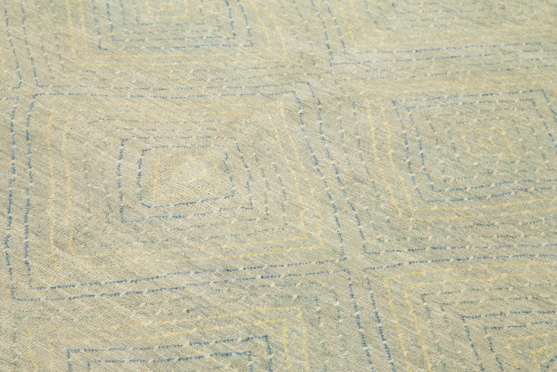 Tebriz Mavi Klasik Pamuk Yün El Dokuma Halısı 188x270 Agacan