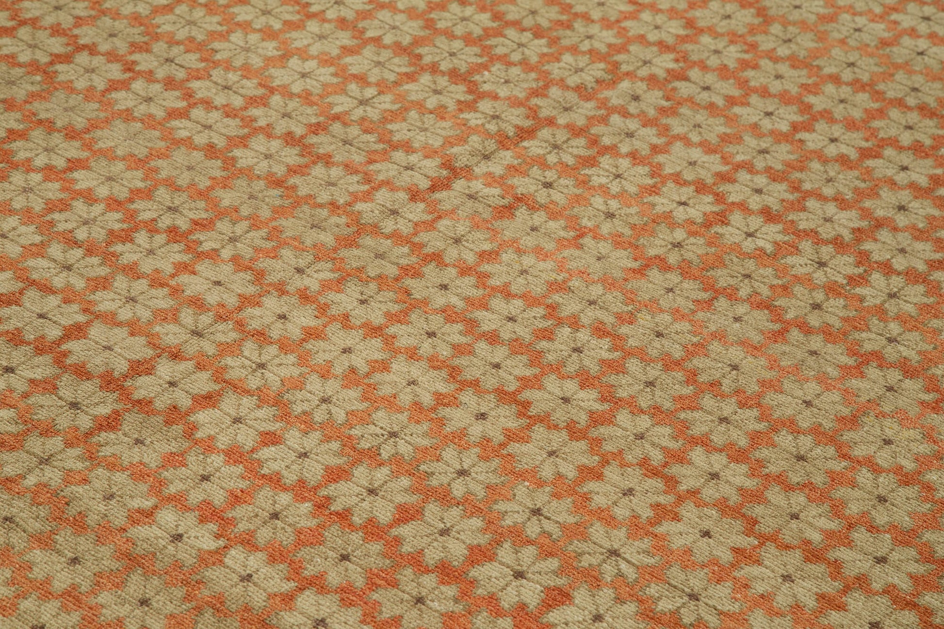 Tebriz Bej Klasik Pamuk Yün El Dokuma Halısı 250x308 Agacan