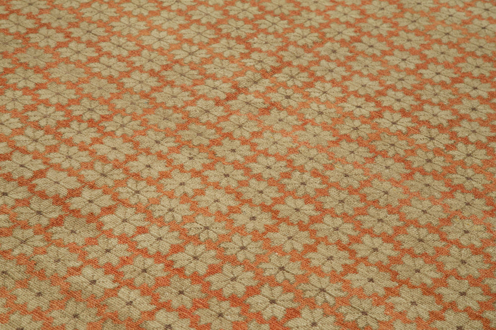 Tebriz Bej Klasik Pamuk Yün El Dokuma Halısı 250x308 Agacan