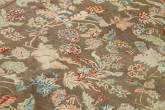 Tebriz Kahverengi Klasik Pamuk Yün El Dokuma Halısı 153x201 Agacan