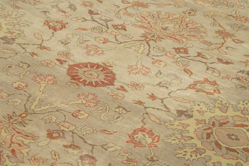 Tebriz Bej Klasik Pamuk Yün El Dokuma Halısı 297x387 Agacan