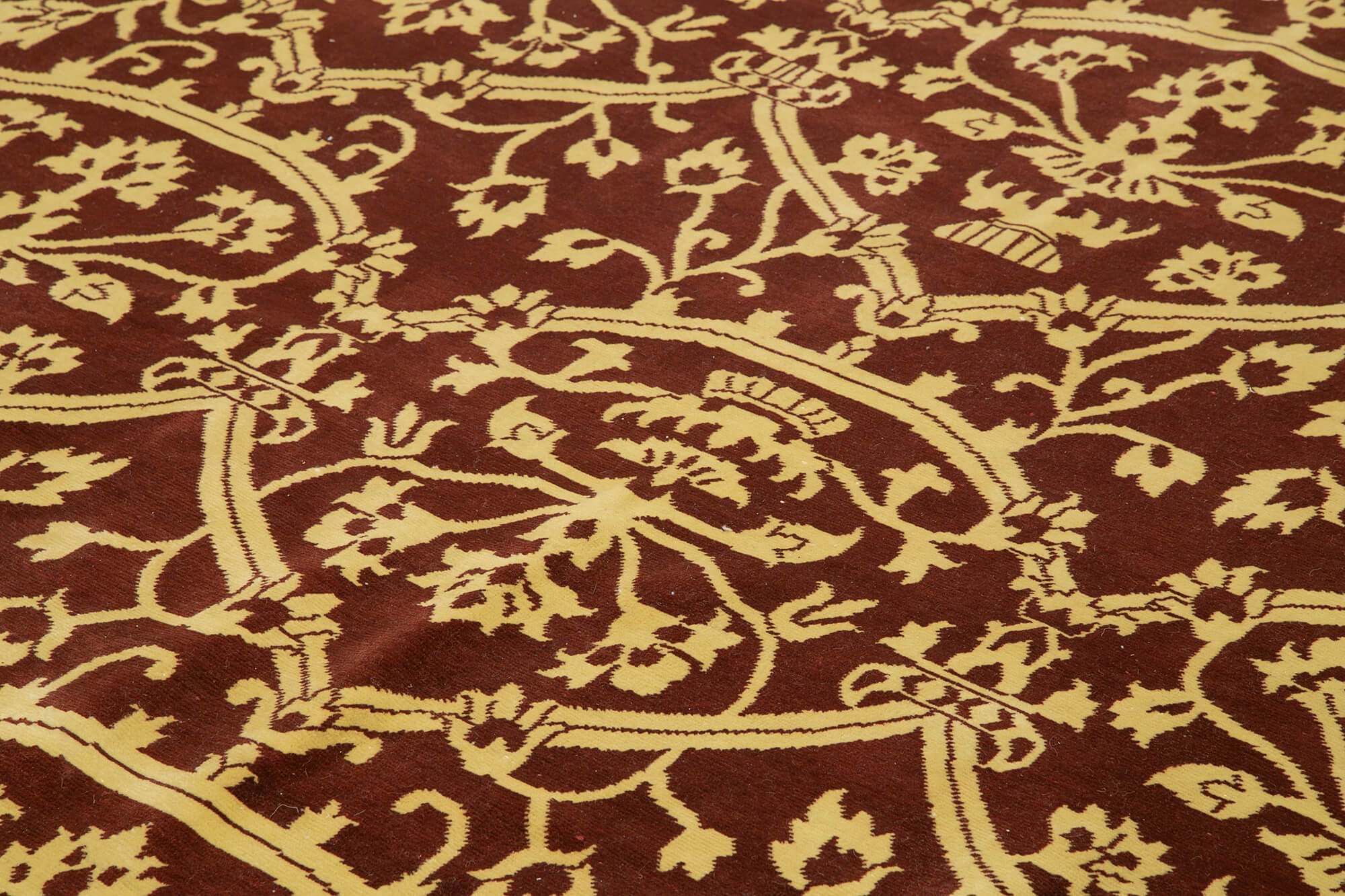 Tebriz Kırmızı Klasik Pamuk Yün El Dokuma Halısı 282x375 Agacan