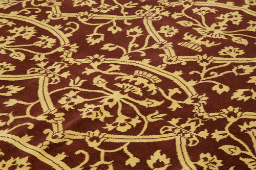 Tebriz Kırmızı Klasik Pamuk Yün El Dokuma Halısı 282x375 Agacan