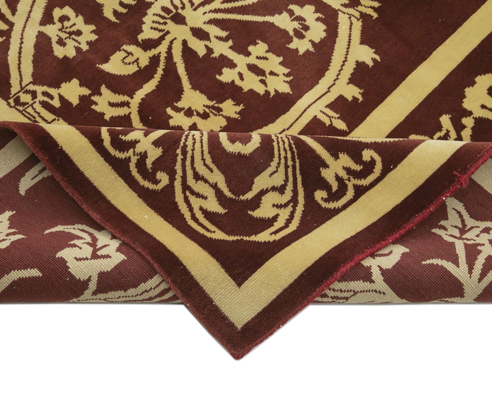 Tebriz Kırmızı Klasik Pamuk Yün El Dokuma Halısı 282x375 Agacan