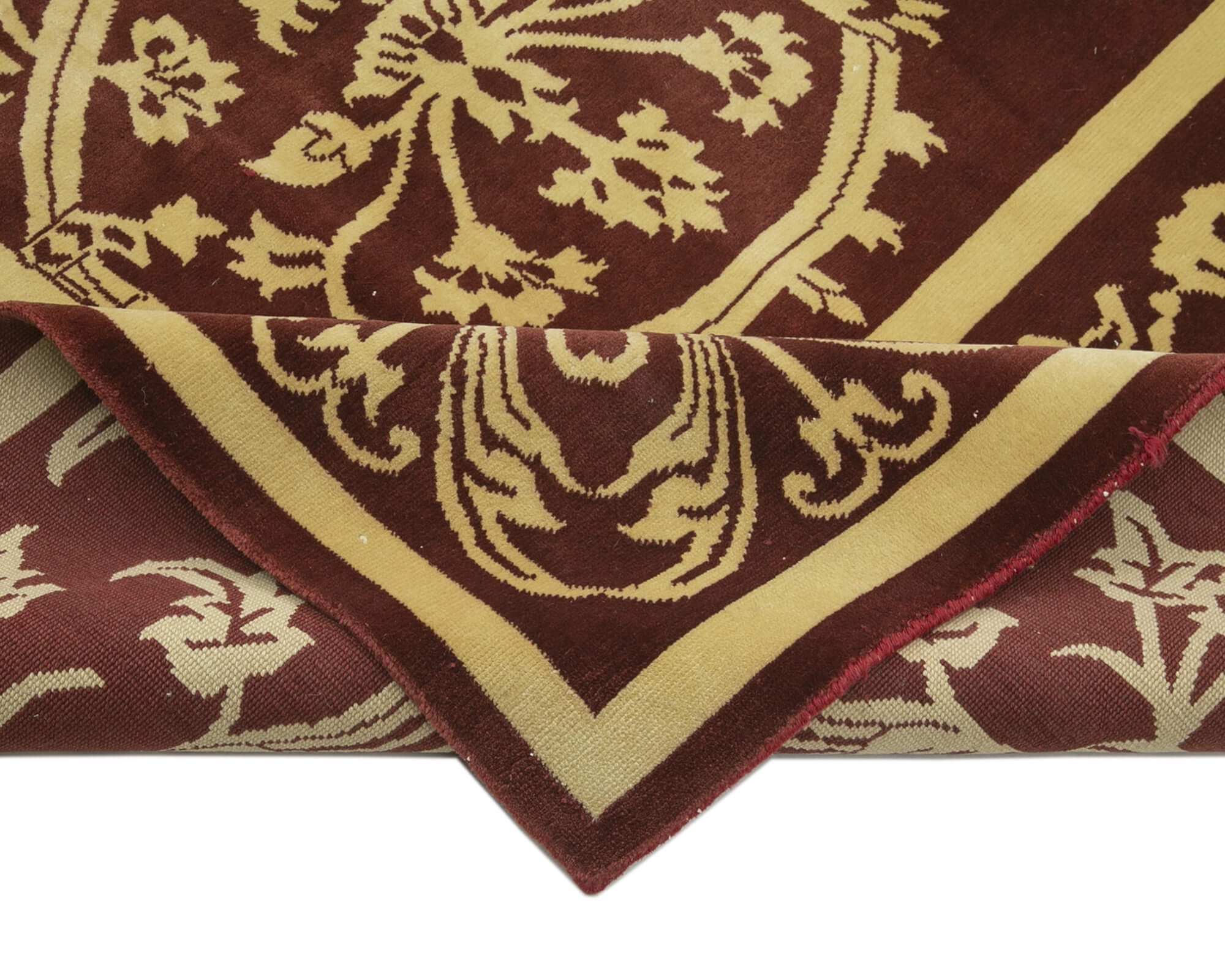 Tebriz Kırmızı Klasik Pamuk Yün El Dokuma Halısı 282x375 Agacan