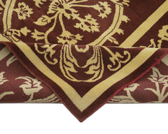 Tebriz Kırmızı Klasik Pamuk Yün El Dokuma Halısı 282x375 Agacan