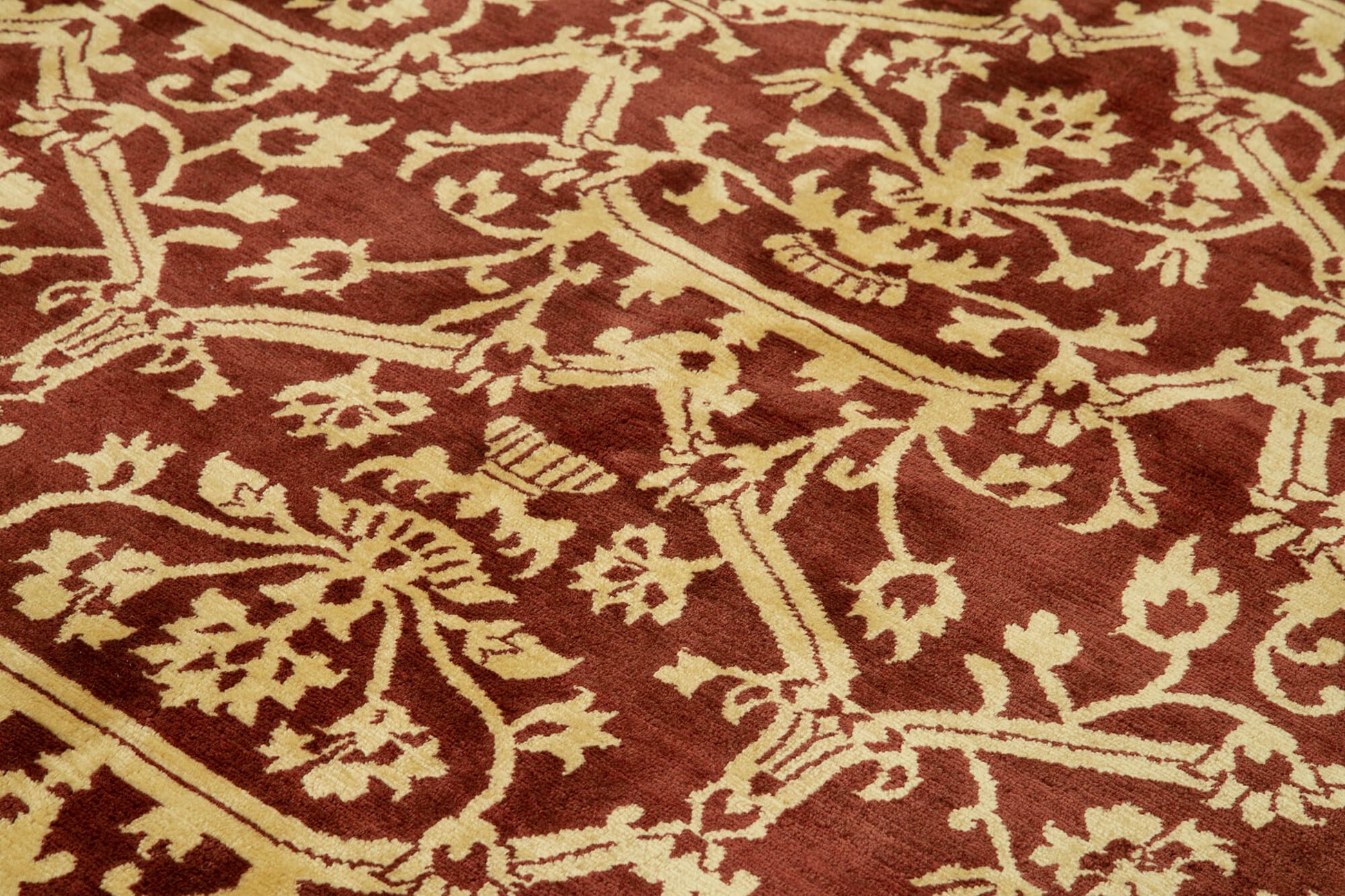 Tebriz Kırmızı Klasik Pamuk Yün El Dokuma Halısı 254x306 Agacan