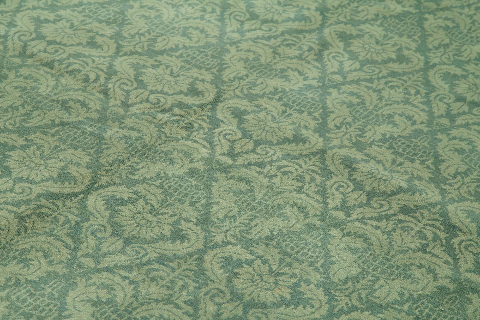 Tebriz Turkuaz Klasik Pamuk Yün El Dokuma Halısı 258x360 Agacan