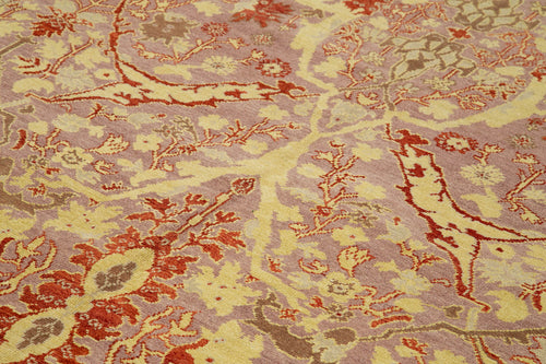 Tebriz Mor Klasik Pamuk Yün El Dokuma Halısı 240x307 Agacan