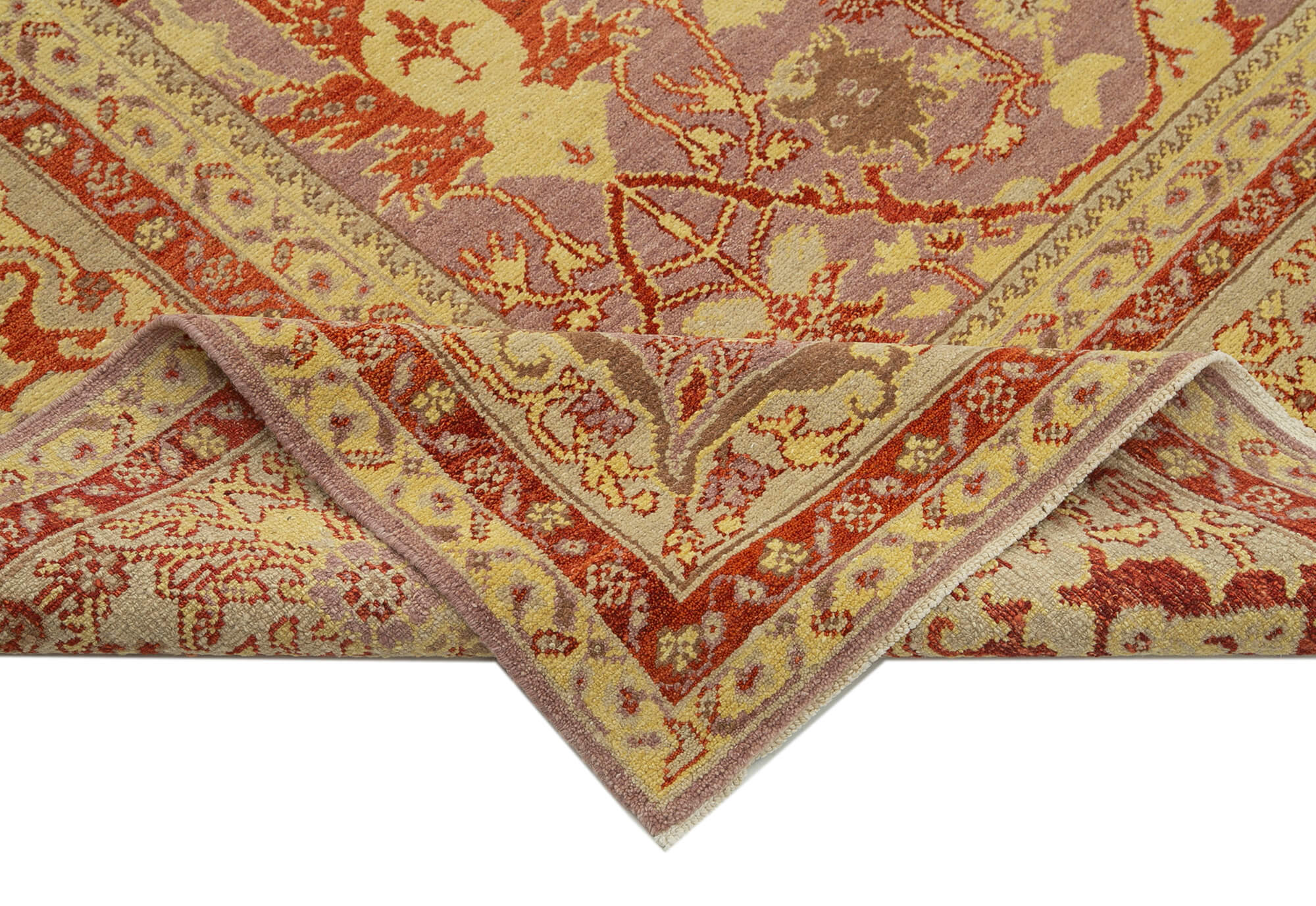 Tebriz Mor Klasik Pamuk Yün El Dokuma Halısı 240x307 Agacan