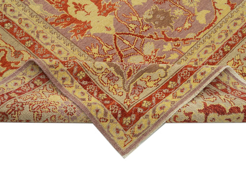 Tebriz Mor Klasik Pamuk Yün El Dokuma Halısı 240x307 Agacan