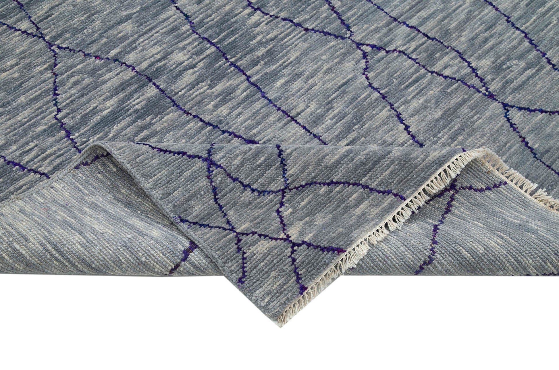 Tebriz Gri Klasik Pamuk Yün El Dokuma Halısı 183x286 Agacan