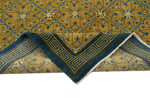 Tebriz Yeşil Klasik Pamuk Yün El Dokuma Halısı 177x283 Agacan