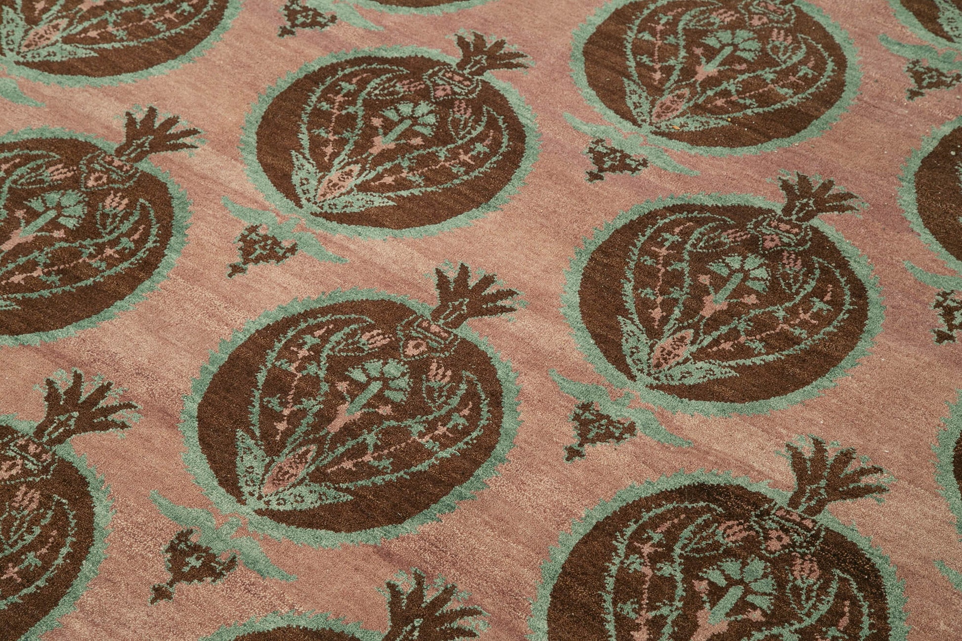 Tebriz Mor Klasik Pamuk Yün El Dokuma Halısı 275x363 Agacan