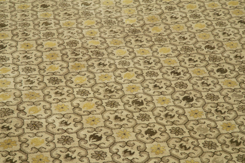 Tebriz Bej Klasik Pamuk Yün El Dokuma Halısı 303x467 Agacan