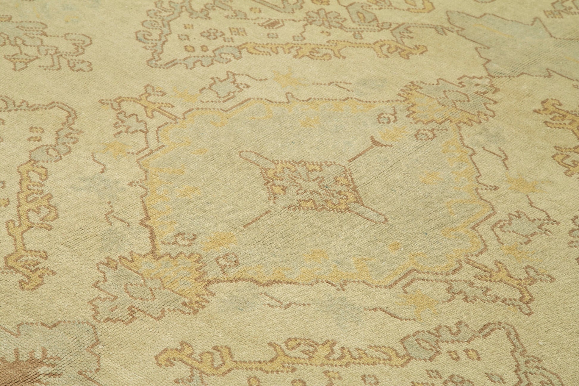 Tebriz Bej Klasik Pamuk Yün El Dokuma Halısı 252x287 Agacan