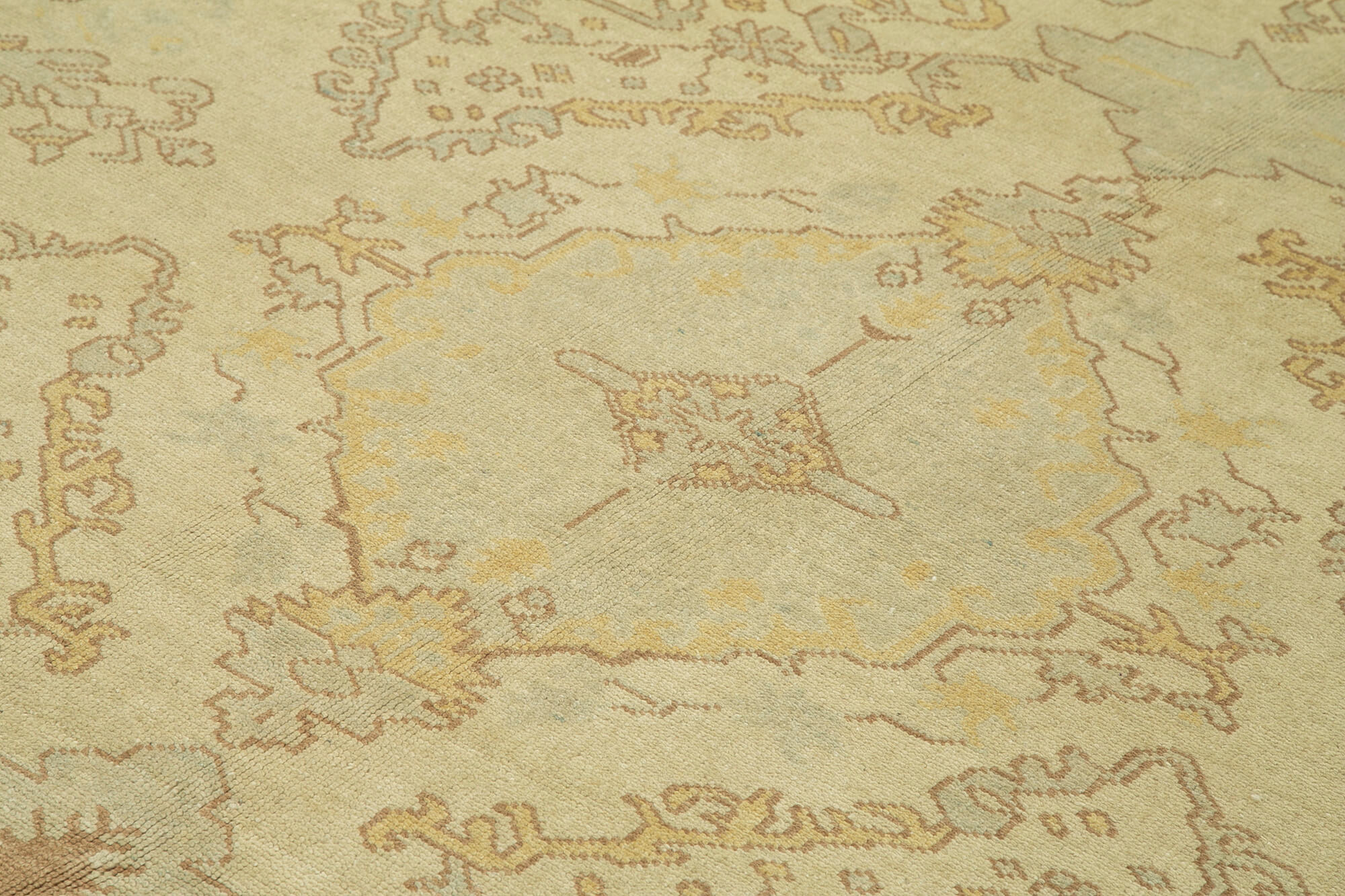 Tebriz Bej Klasik Pamuk Yün El Dokuma Halısı 252x287 Agacan