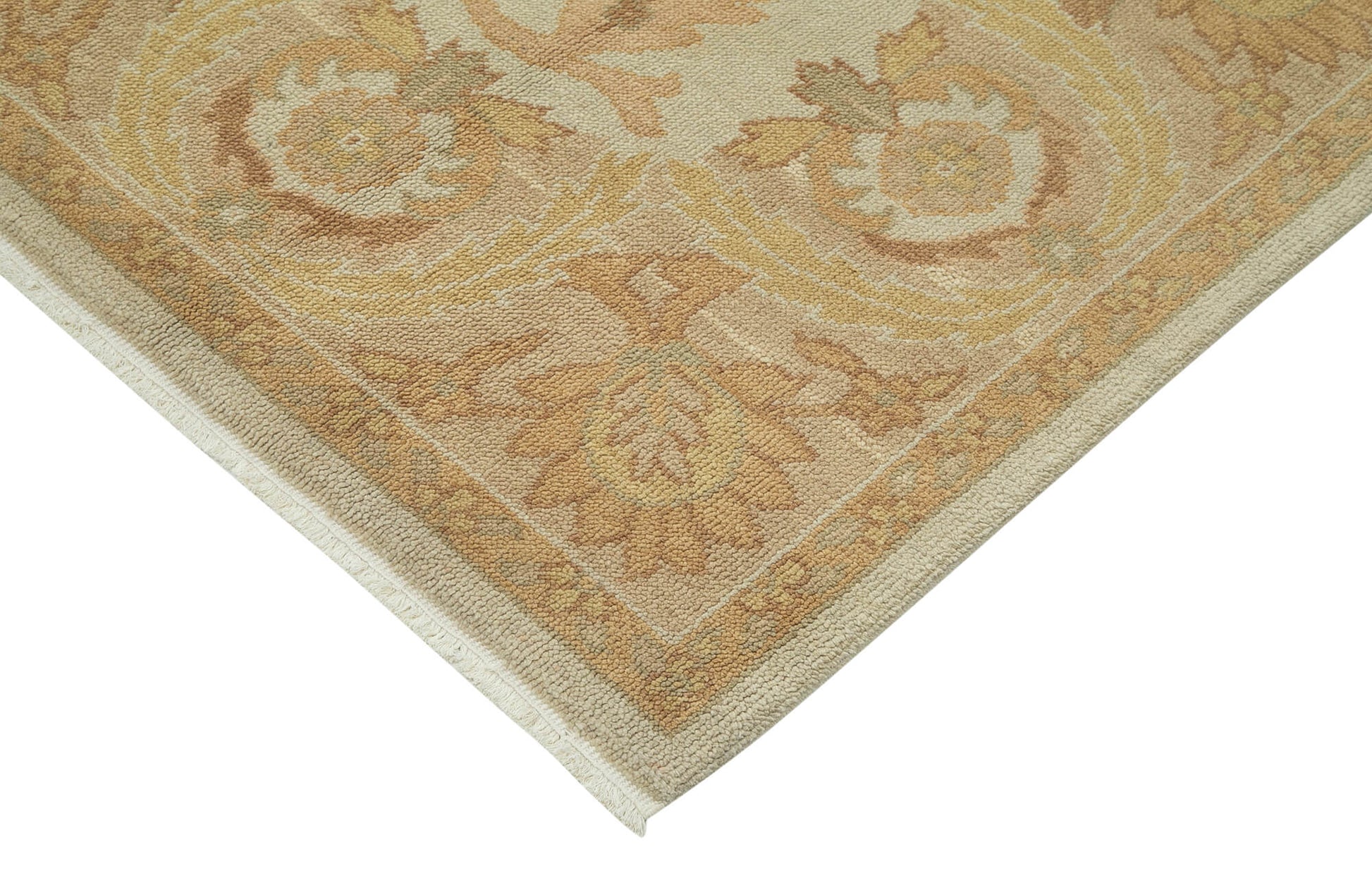 Tebriz Bej Klasik Pamuk Yün El Dokuma Halısı 244x305 Agacan