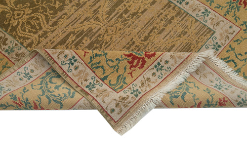 Tebriz Kahverengi Klasik Pamuk Yün El Dokuma Halısı 125x180 Agacan