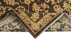 Tebriz Kahverengi Klasik Pamuk Yün El Dokuma Halısı 120x180 Agacan