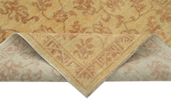 Tebriz Sarı Klasik Pamuk Yün El Dokuma Halısı 118x178 Agacan