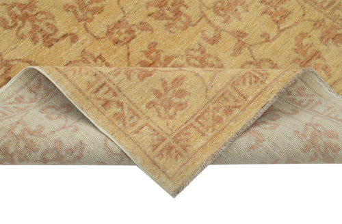 Tebriz Sarı Klasik Pamuk Yün El Dokuma Halısı 118x178 Agacan