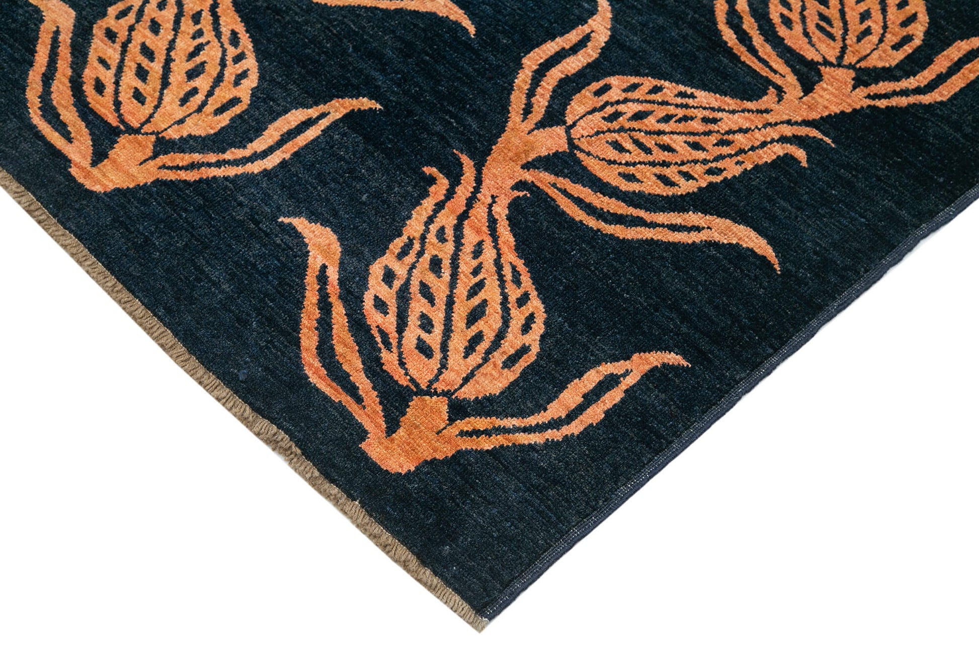 Tebriz Mavi Klasik Pamuk Yün El Dokuma Halısı 174x240 Agacan