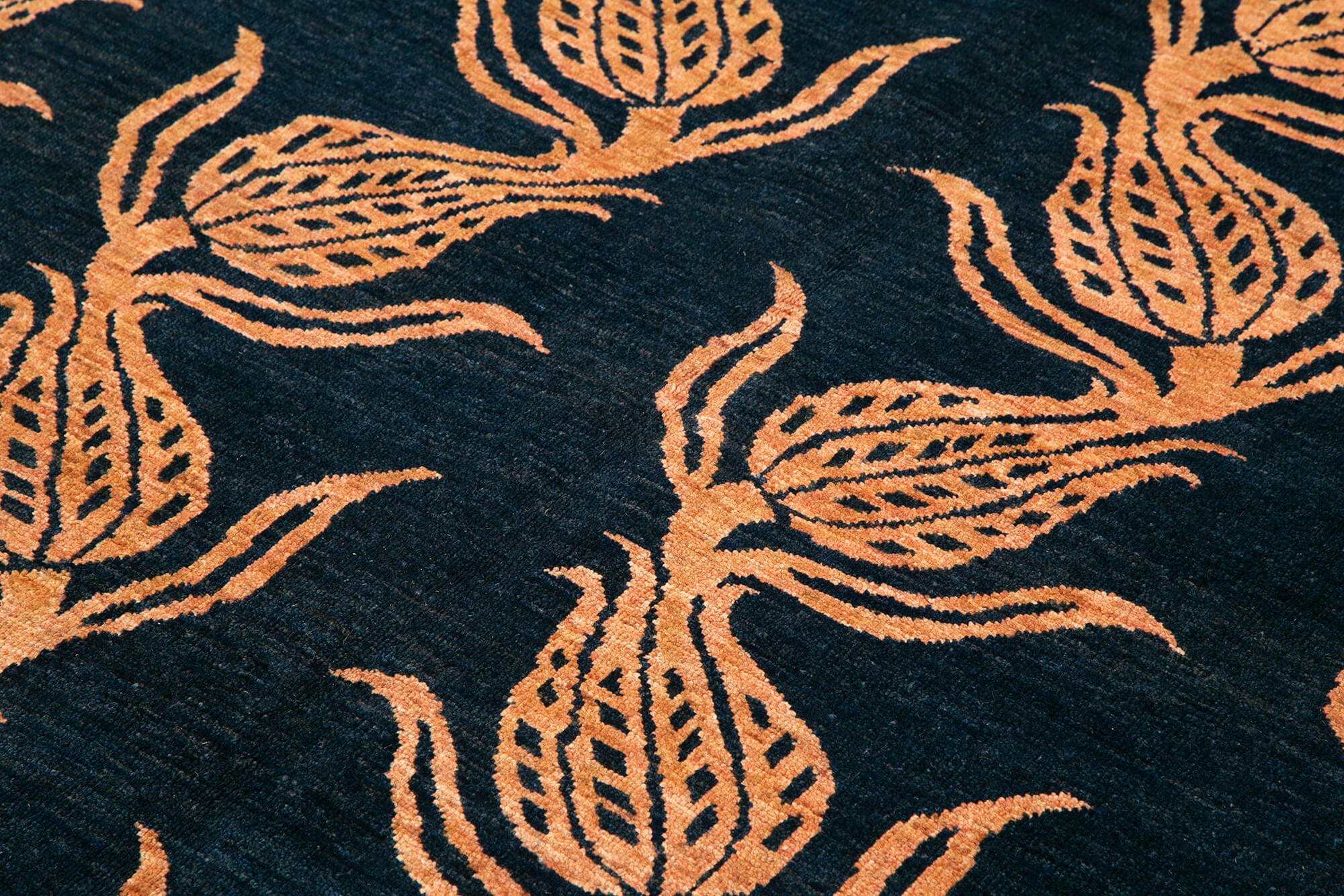 Tebriz Mavi Klasik Pamuk Yün El Dokuma Halısı 174x240 Agacan