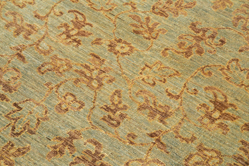 Tebriz Yeşil Klasik Pamuk Yün El Dokuma Halısı 120x173 Agacan