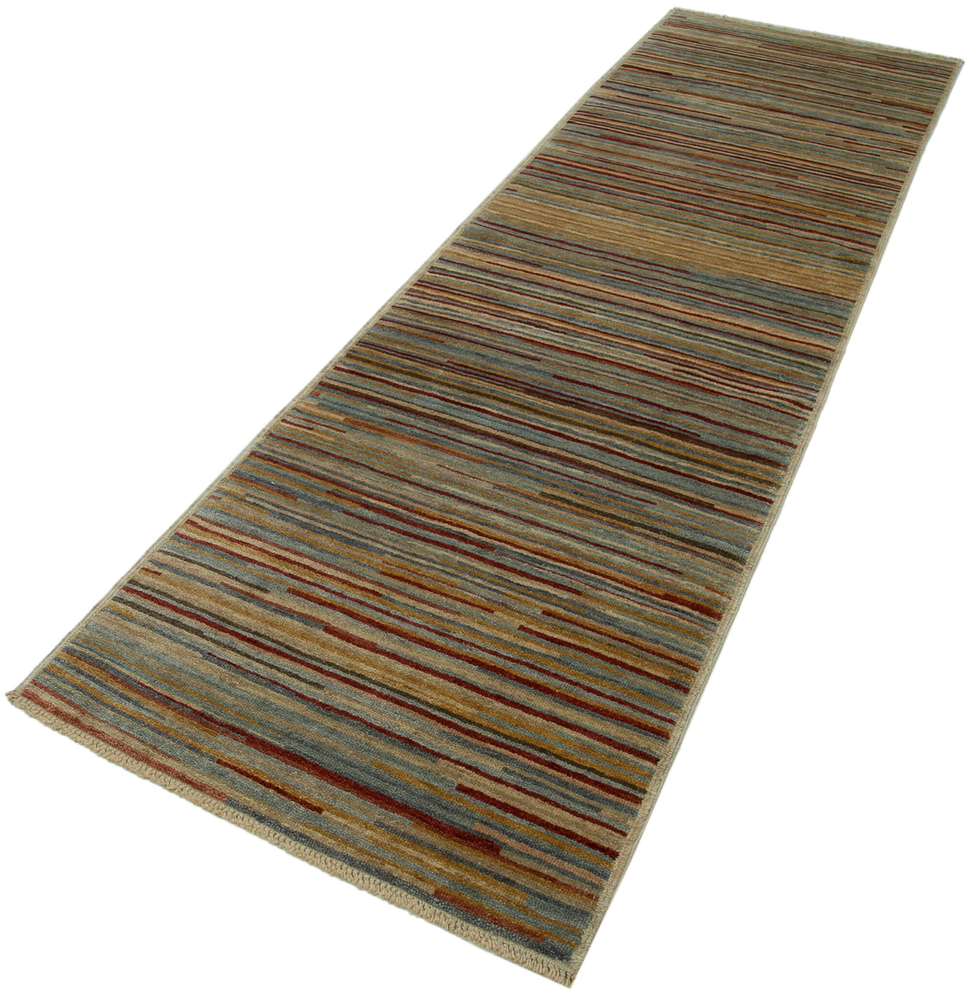 Tebriz Bej Klasik Pamuk Yün El Dokuma Halısı 85x282 Agacan