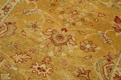 Tebriz Sarı Klasik Pamuk Yün El Dokuma Halısı 86x343 Agacan