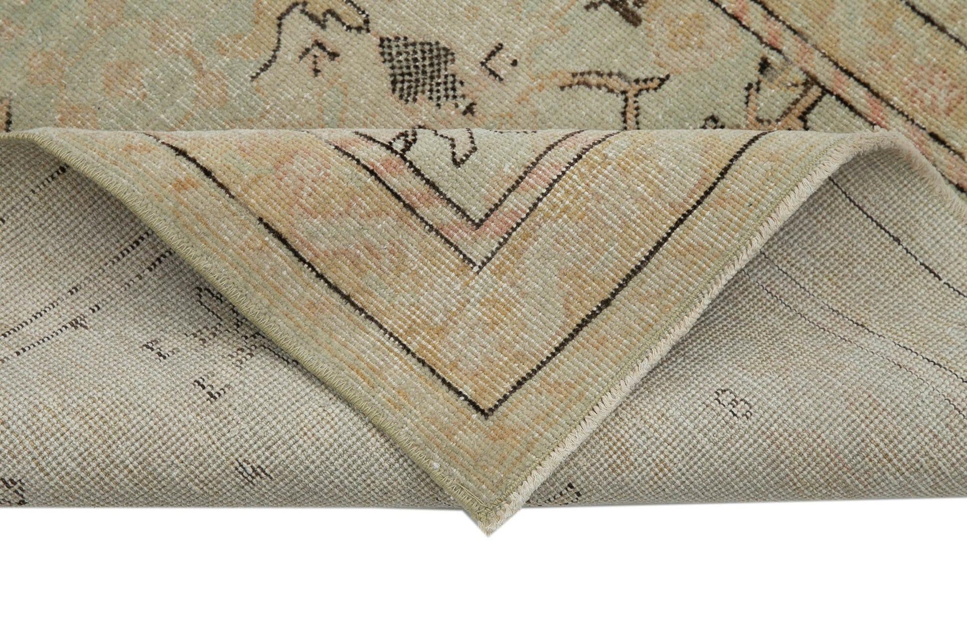 Tebriz Bej Klasik Pamuk Yün El Dokuma Halısı 78x362 Agacan