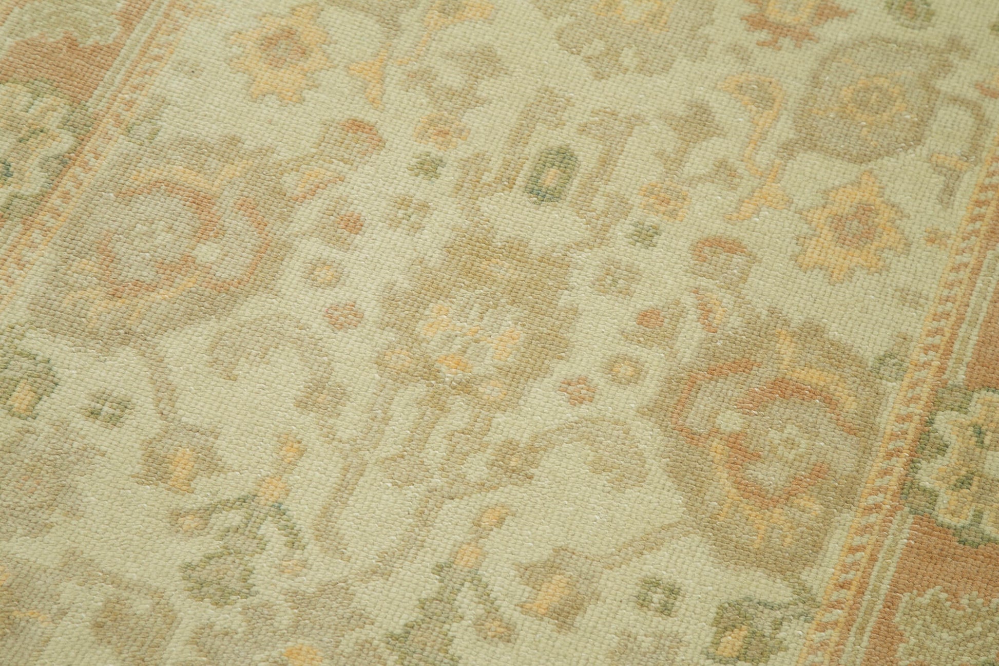 Tebriz Bej Klasik Pamuk Yün El Dokuma Halısı 82x361 Agacan