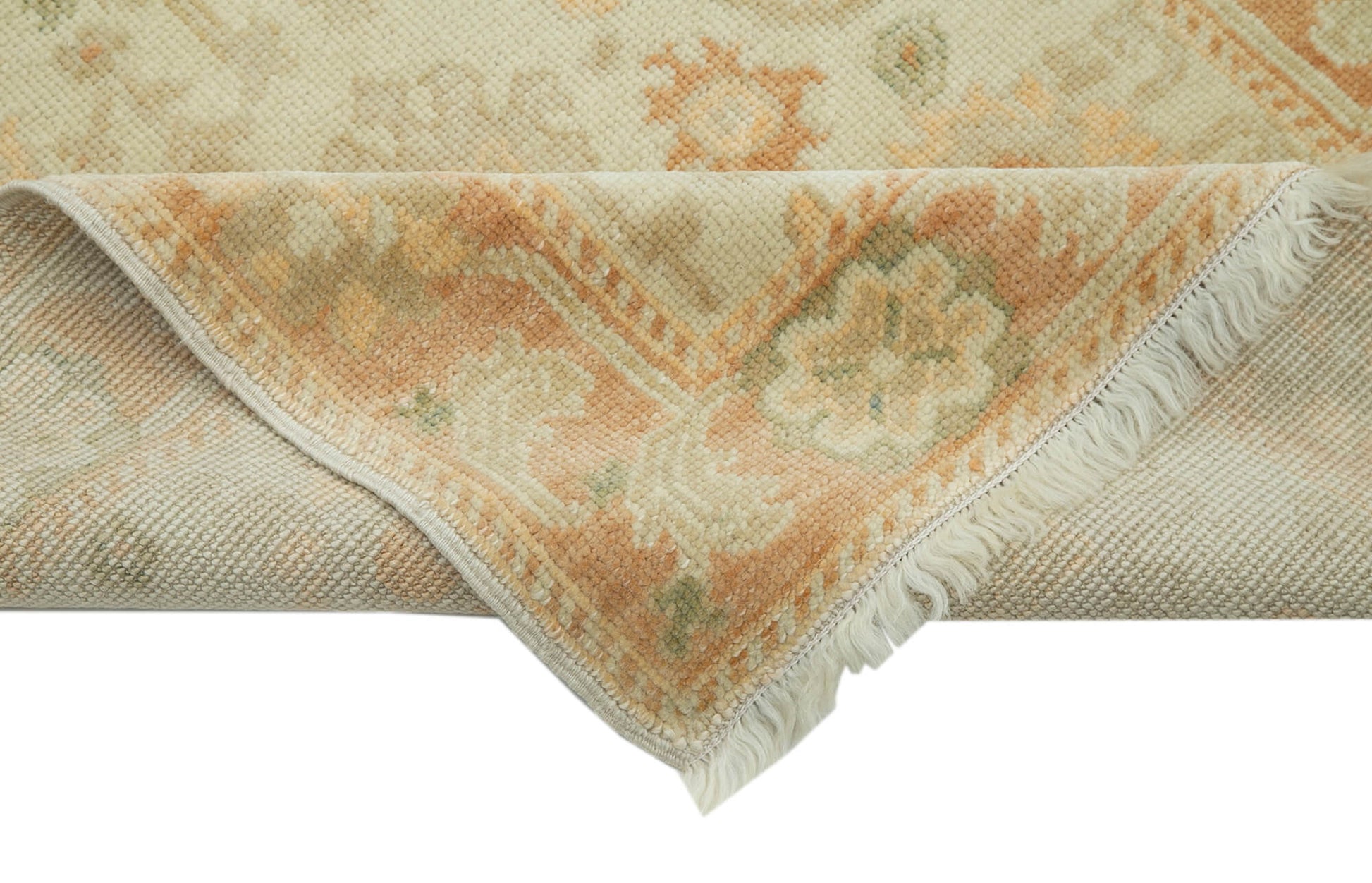 Tebriz Bej Klasik Pamuk Yün El Dokuma Halısı 82x361 Agacan