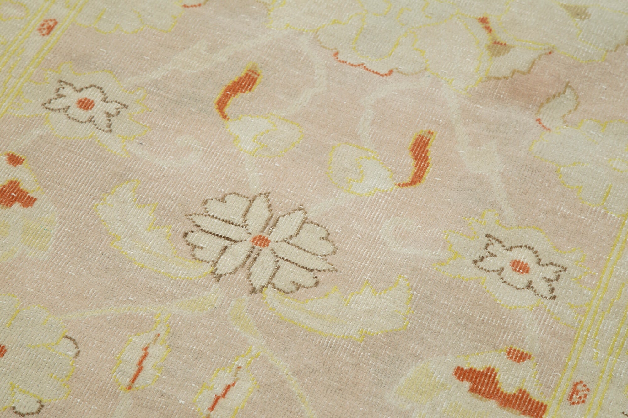 Tebriz Bej Klasik Pamuk Yün El Dokuma Halısı 87x361 Agacan