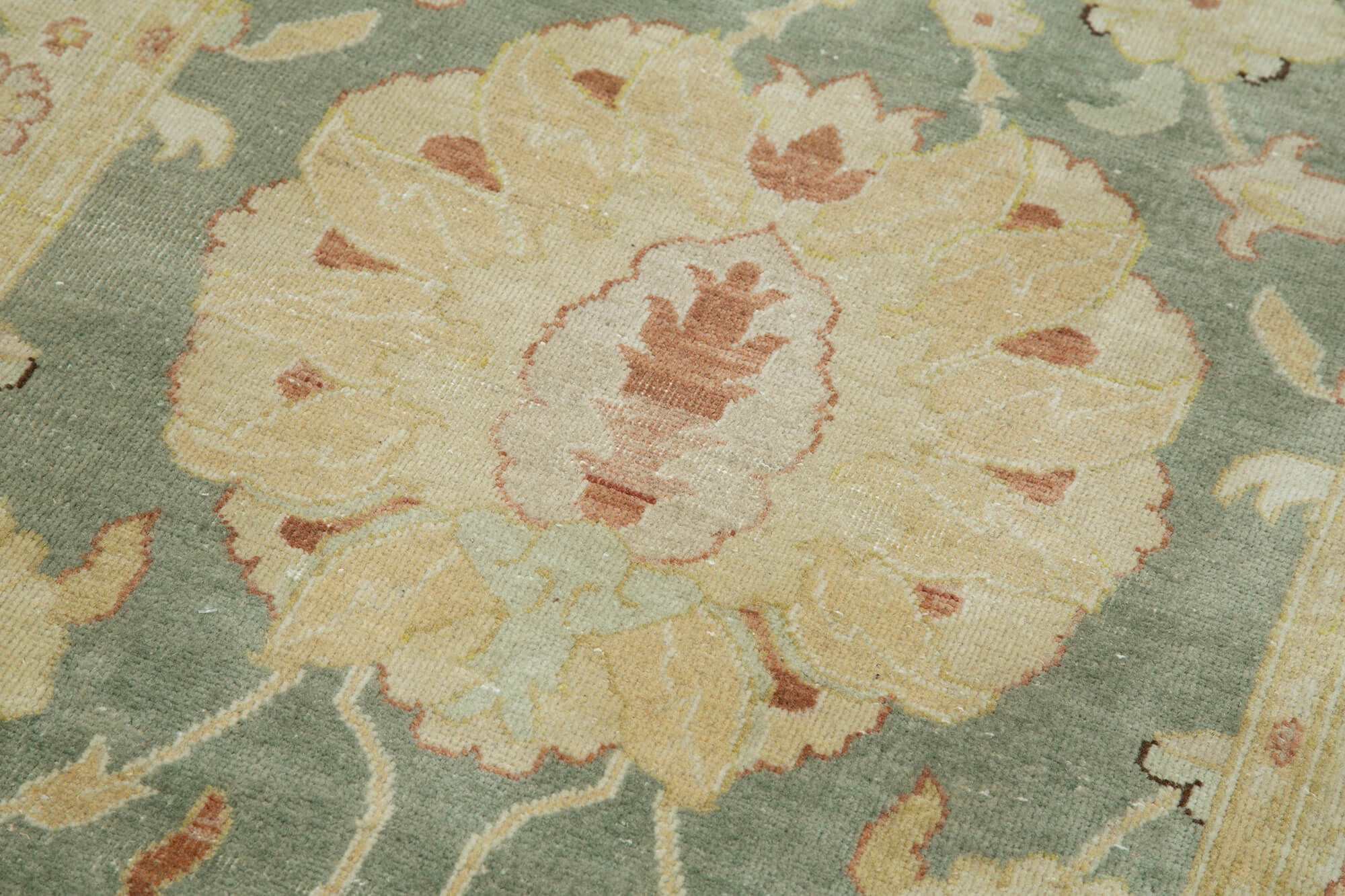 Tebriz Bej Klasik Pamuk Yün El Dokuma Halısı 84x376 Agacan