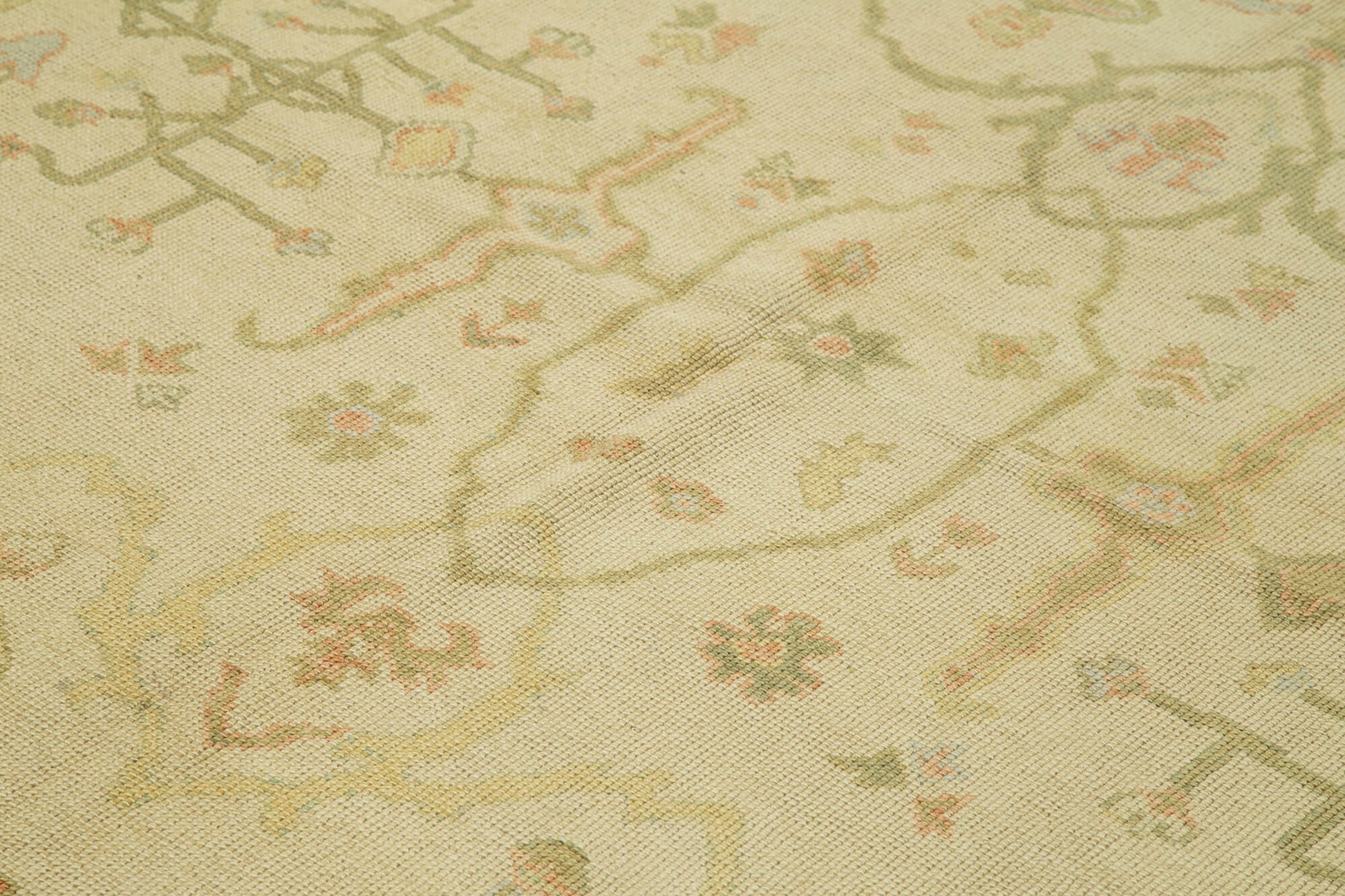 Tebriz Bej Klasik Pamuk Yün El Dokuma Halısı 260x344 Agacan