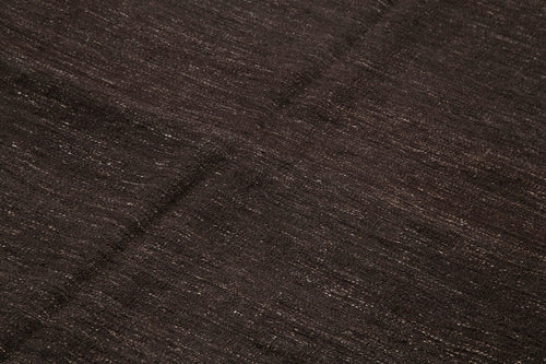 Striped Kilim Kahverengi Çizgili Keçi Tüyü El Dokuma Halısı 162x330 Agacan