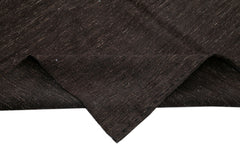 Striped Kilim Kahverengi Çizgili Keçi Tüyü El Dokuma Halısı 162x330 Agacan