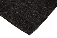 Striped Kilim Kahverengi Çizgili Keçi Tüyü El Dokuma Halısı 157x323 Agacan