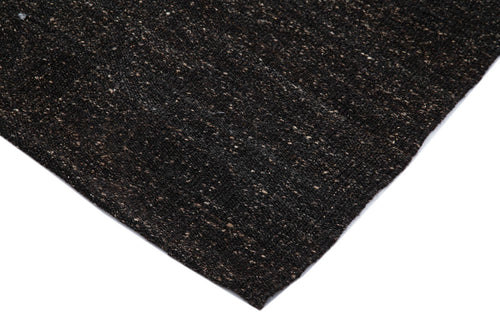 Striped Kilim Kahverengi Çizgili Keçi Tüyü El Dokuma Halısı 157x323 Agacan