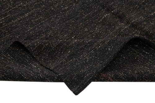 Striped Kilim Kahverengi Çizgili Keçi Tüyü El Dokuma Halısı 157x323 Agacan