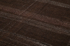 Striped Kilim Kahverengi Çizgili Keçi Tüyü El Dokuma Halısı 173x312 Agacan