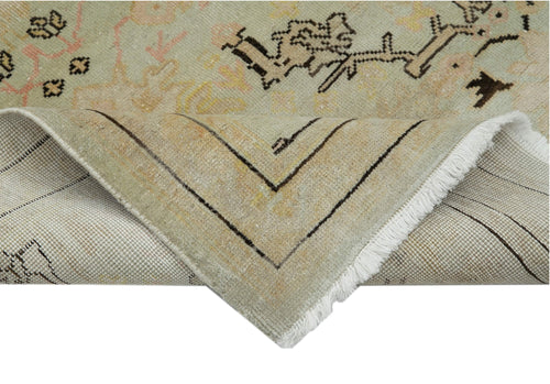 Tebriz Bej Klasik Pamuk Yün El Dokuma Halısı 88x360 Agacan