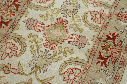 Tebriz Bej Klasik Pamuk Yün El Dokuma Halısı 73x423 Agacan