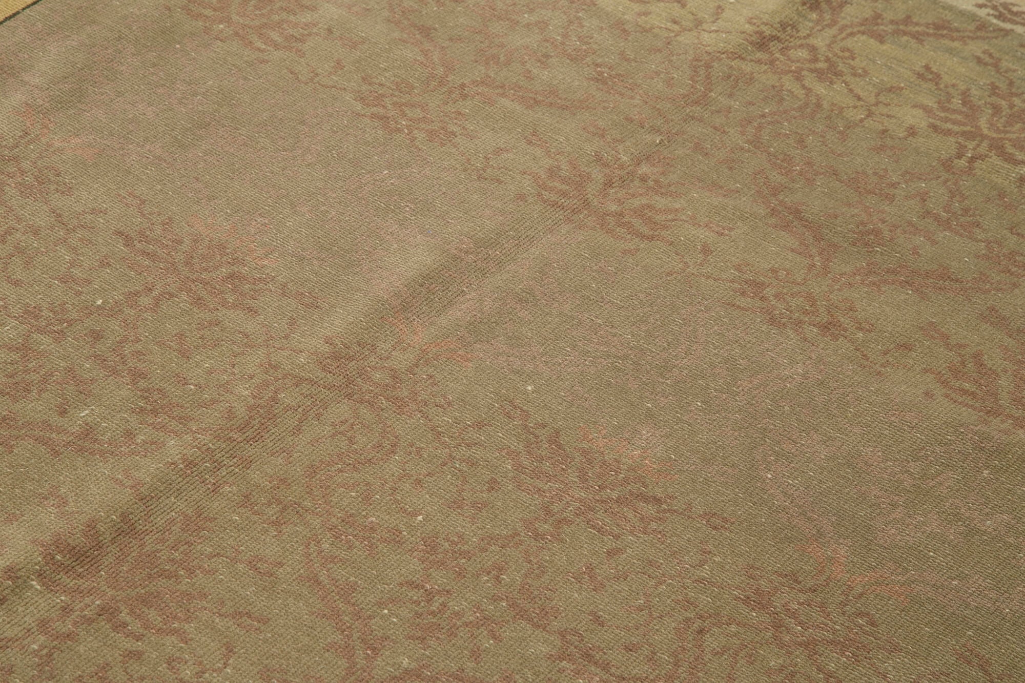 Tebriz Kahverengi Klasik Pamuk Yün El Dokuma Halısı 176x235 Agacan